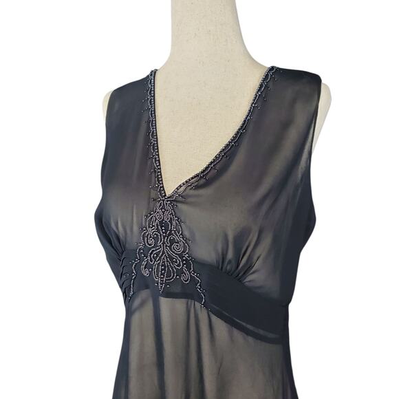 Vintage Sheer Y2k Beaded Whimsigoth Midi Dress - One Size - Picture 2 of 6